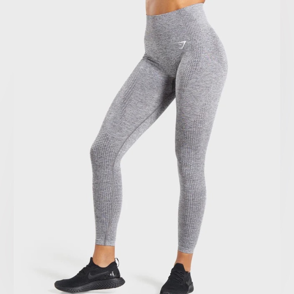 EUC Gymshark Vital Seamless Leggings - Smokey Grey Marl | M